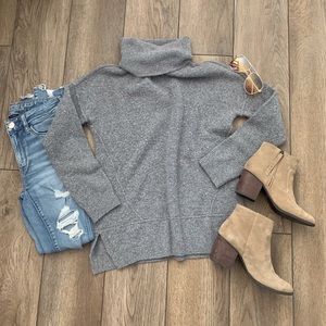 Trouve fuzzy mock neck sweater